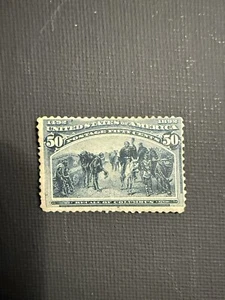 US 1893 50c COLUMBIAN MINT #240 Stamp Original Gum No Hinge CV 1200 VF - Picture 1 of 2