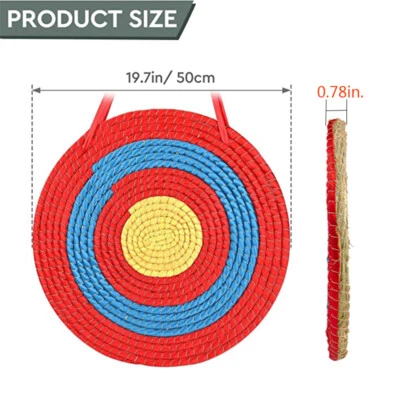50cm Solid Straw Archery Target Handmade for Bow Shoot Aiming Hunting Practice - Image 1 of 4