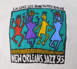 Big Hed Designs New Orleans Jazz Festival 1993 Tee Shirt - Picture 1 of 5
