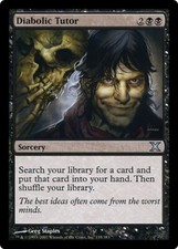 DIABOLIC TUTOR ~mtg NM 10th Edition Unc xUNPLAYED