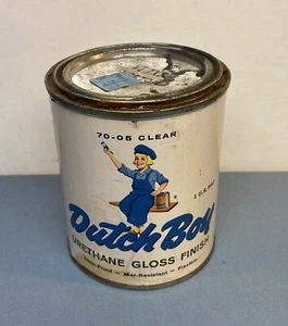 Vintage Dutch Boy Paint Company Urethan Glanz Dose Papieretikett - Bild 1 von 12