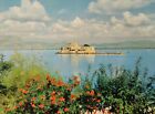 Nafplion Greece Postcard Mid 1900s Rare Bourtzi Castle Island 