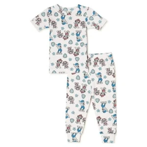 Paw Patrol Toddler Boys' Snug-Fit 2 Piece Pajama Set, White Size 12M - Picture 1 of 4