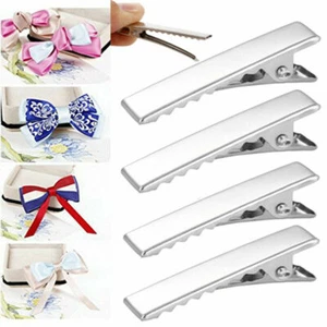 50 clip per capelli in metallo taglia media argento coccodrillo alligatore metallico poli   - Foto 1 di 12