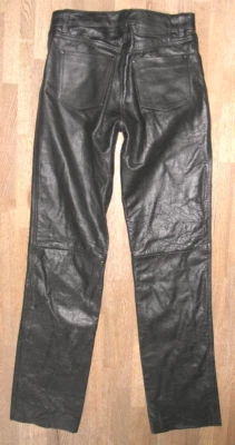 Pantalones de mezclilla largos de cuero para mujer 'HELD'/pantalones de cuero de motociclista en negro talla 36 Foto 1 de 4