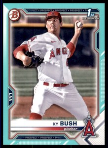 2021 Bowman Draft Base Aqua #BD-149 Ky Bush /199 - Angels