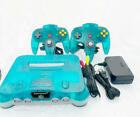 Nintendo 64 N64 Ice Blue Funtastic Console w/ OEM Controller, Cables From Japan