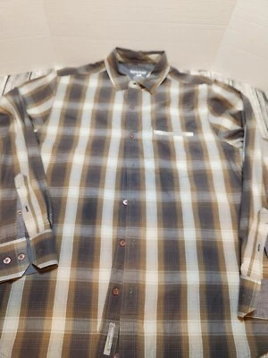 Horny Toad Long Sleeve Button Down Brown Plaid Outdoor Shirt Men’s Size L - Image 1 of 4