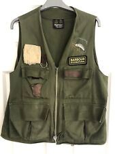 Vintage Barbour International Fly Fishing Waistcoat Gilet Vest Size Small