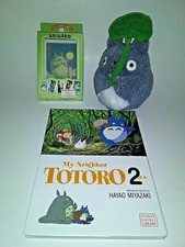 Totoro LOT plush leaf & MY NEIGHBOR book + Japanese playing Cards STUDIO GHIBLI