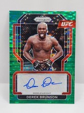 2022 Panini Prizm UFC Signature Green Pulsar /25 Derek Brunson Auto SG-DBR