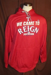 Felpa con cappuccio uomo Texas Rangers 2016, Majestic ThermaBase, rosso, 3XLT, usata in ottime condizioni - Foto 1 di 4