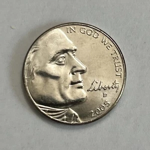 2005 D Ocean in View Jefferson Nickel - BU - Münze aus einer OMW-Rolle gezogen - Bild 1 von 2