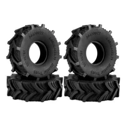 4X Rubber Mud 1.0" Wheel Tires for 1:24 RC Axial SCX24 1:18 TRX4-M FCX24 Upgrade - Image 1 of 4
