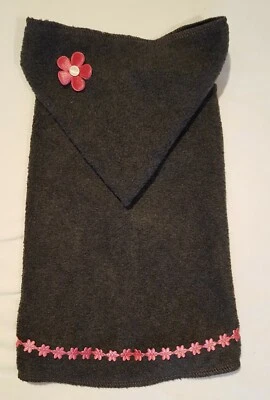 Gris carbón con capucha polar rosa perro cachorro taza de té ropa para mascotas 4xs - grande Foto 1 de 4