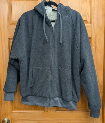 Красная голова с 1856 серый большой флис с подкладкой куртка с капюшоном полный молнии длинные рукава - Изображение 1 из 4