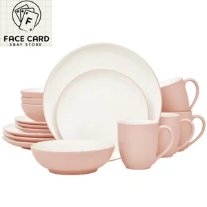 Colorwave Pink 16-teiliges Coupe (rosa) Steingut Geschirrset, Service für 4 - Bild 1 von 12