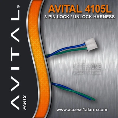 Avital 3-Pin Door Lock Unlock Harness For The Avital 4105L - Image 1 of 4