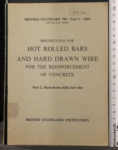 HOT ROLLED BARS AND HARD DRAWN WIRE. PART 2. AA.VV. BRITISH STANDARDS.