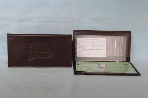 UCLA BRUINS   Leather Checkbook    NEW    dark brown Cover