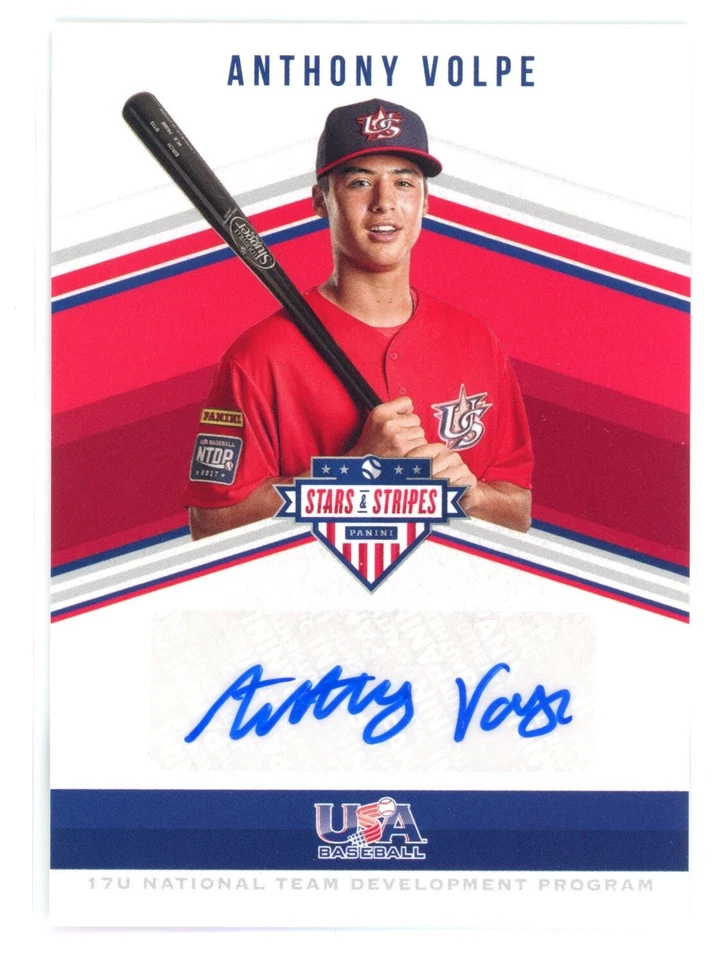2018 Panini USA Stars & Stripes ANTHONY VOLPE Auto Autograph RC #d/233 Yankees - Image 1 of 2