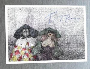 PAUL FLORA (†2009) original signed art postcard 10x15 autograph - Picture 1 of 1