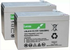 Pair of Lucas 12V 12Ah MOBILITY SCOOTER Batteries | DAYS WISPA - VAT FREE