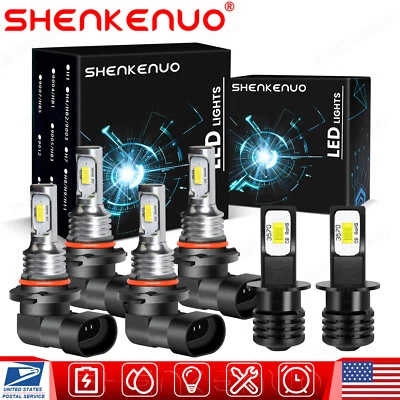 Kit de bombillas antiniebla faros LED H3 combo 9005 + 9006 + H3 para Dodge Intrepid 1998-2004 Foto 1 de 4