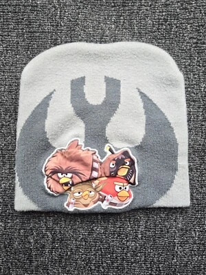 Boné chapéu inverno Angry Birds Star Wars criança meninos gorro cinza tamanho único crianças - Imagem 1 de 4