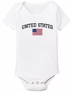 USA Baby Outfit Kleinkind Mädchen Jungen Fußball T-Shirt Kinder Einteiler USA - Bild 1 von 2