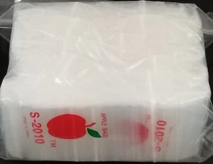 2010-S Original Apple Bags 2" x 1" Reclosable 1,000 Baggies CLEAR - Picture 1 of 1
