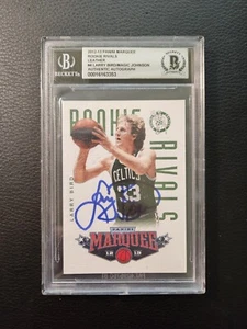 Larry Bird/Magic Johnson 2012-13 Panini Marquee Autograph Card #14 Beckett Cert - Picture 1 of 2