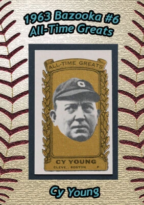 1963 Bazooka #6 All-Time Greats Gold Cy Young - Image 1 of 3