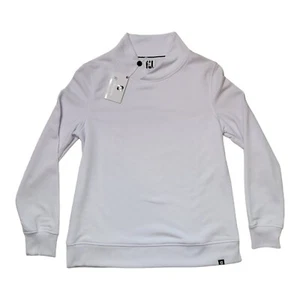 Footjoy Crossover Neck Pullover Sweatshirt Women's Size M White - Picture 1 of 5
