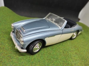 ERTL 1/18 AUSTIN HEALEY 3000 cabriolet bleu et blanc 1956 miniature auto - Imagen 1 de 11