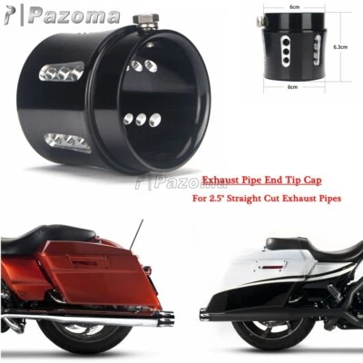 2.5" Inlet Motorcycle Exhaust Muffler Pipe Tip For Harley Electra Glide Bad Boy - Image 1 of 4