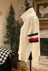 TOMMY HILFIGER Women’s Cowl Neck Cable Knit Sweater Ivory Medium 2017 PERFECT!