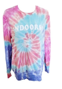 Tie Dye Indoorsy Modern Canvas Lightweight Sweatshirt - Picture 1 of 6