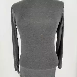 Uniqlo HeatTech Grey long sleeve roll neck top. 16.5” PTP - Picture 1 of 4