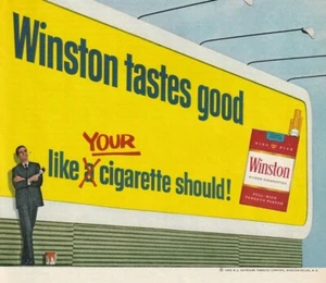 1966 Winston Cigarettes Original Magazine Vintage Print Ad Winston Tastes Good - Picture 1 of 2