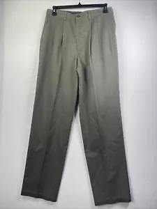 Dockers Men Nice Pants 34X34 Original Fit OliveGray Relaxed Pleated Front Casual - Picture 1 of 9