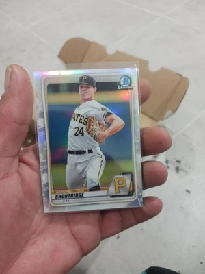 2020 Bowman Chrome Refractor (Aaron Shortridge #BD-101) Prospect of Pirates  - Image 1 of 2