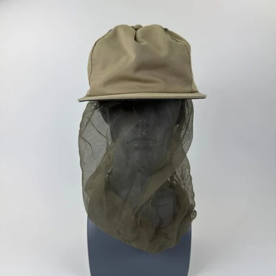 Mosquitera vintage Orvis Bug Cap bronceada Snapback sombrero al aire libre deportista camping Foto 1 de 4