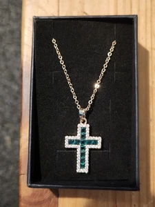 Crystal Cross Pendant Necklace - Picture 1 of 2