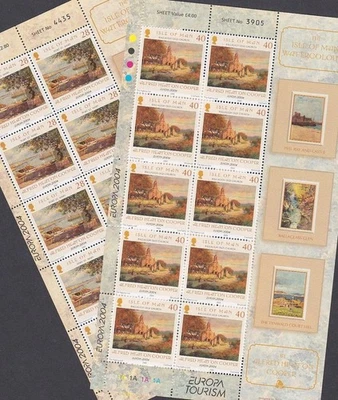 Isla de Man 2004 Como Nuevo MNH Hojas Completas Alfred Heaton Cooper Arte Turismo Europa Foto 1 de 3