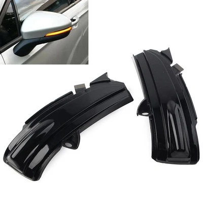 2* Dynamic LED Turn Signal Light Mirror Indicator For Ford Mondeo 14-18 US Black - Imagem 1 de 4