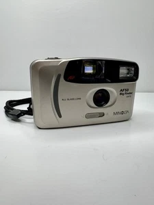 Minolta AF50 Big Finder fecha visualización apuntar y disparar cámara de 35 mm probada funcionando- - Imagen 1 de 16