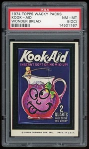 1973 Topps Wacky Packages Sticker Kook-Aid Wonder Bread 1st Series PSA 8OC - Picture 1 of 2