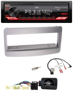 JVC Bluetooth USB DAB Lenkrad Autoradio für Toyota RAV 4 2001-2006 dunkelsilber - Bild 1 von 4