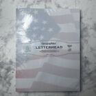 NEW Geoghaphics Letterhead w/ USA Flag design  100 count 8 1/2" x 11" acid free